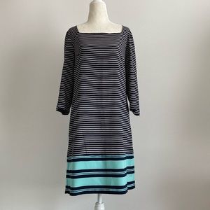 Merona Striped Dress w/ 3/4 Sleeves